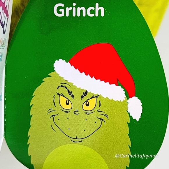 🎄 GRINCH 🎅🏻 Fuzzamallow Dr Suess' Grinch w Santa Hat 2024Squishmallow NWT - Picture 4 of 9